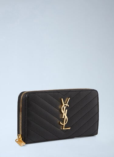 Saint Laurent Cassandre Matelassé Wallet Black sla0245078
