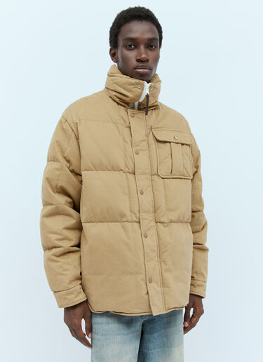 Moncler x Palm Angels Fieldrush 短款羽绒服  棕色 mpa0355001