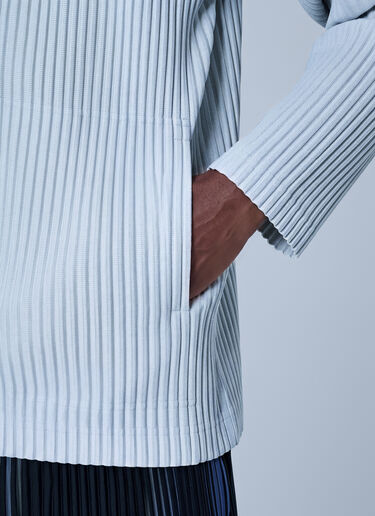 LN-CC® - Homme Plissé Issey Miyake: Pleated Zip-Up Cardigan - Grey Homme Plissé Issey Miyake Pleated Zip-Up Cardigan Grey hmp0166012