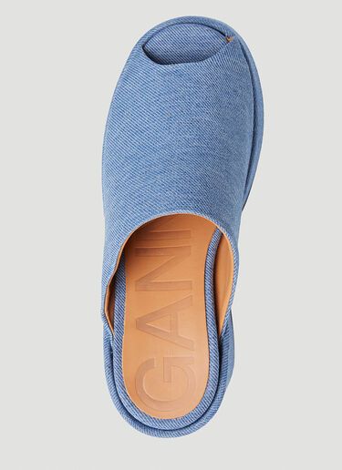 GANNI Retro Flatform Mules Blue gan0252034