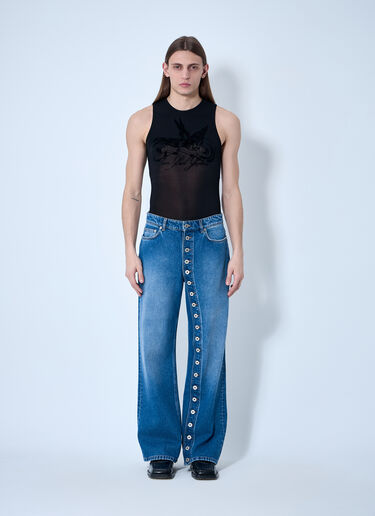 Jean Paul Gaultier 系扣牛仔裤  蓝色 jpg0160002