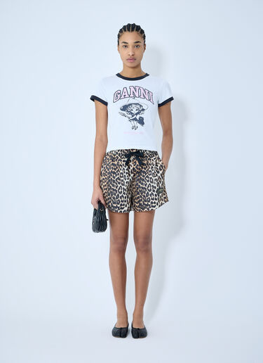 GANNI Witch And Logo Print T-Shirt White gan0260002