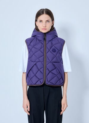 Moncler Arinella Hooded Down Gilet Purple mon0266030