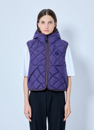 LN-CC® - Moncler: Arinella Hooded Down Gilet - Purple Moncler Arinella Hooded Down Gilet Purple mon0266030