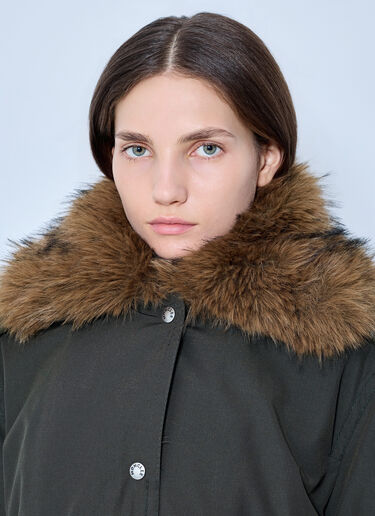 LN-CC® - Moncler: Halicte Long Parka - Dark Green Moncler Halicte Long Parka Dark Green mon0266016