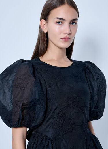 LN-CC® - Cecilie Bahnsen: Ulani Papillon Matelassé Midi Dress - Black Cecilie Bahnsen Ulani Papillon Matelassé Midi Dress Black cec0266007
