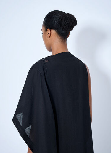 Issey Miyake All Squares Asymmetric Draped Midi Dress Black ism0264013