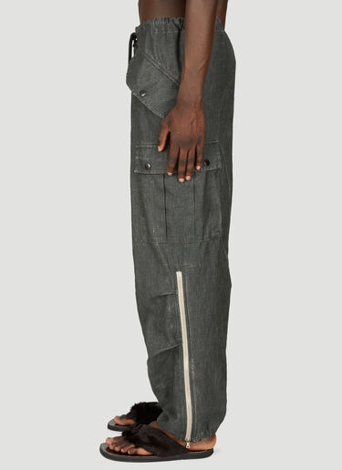 Dries Van Noten Linen Cargo Pants Grey dvn0156012