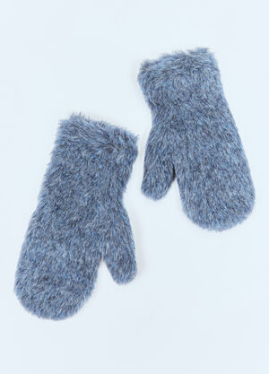 Max Mara Alpaca And Wool Mittens Grey max0258047