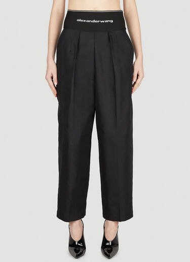 Alexander Wang Logo Waistband Pants Black awg0251003