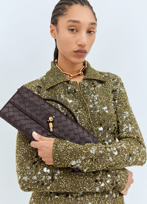Bottega Veneta Long Andiamo Clutch Brown bov0257043
