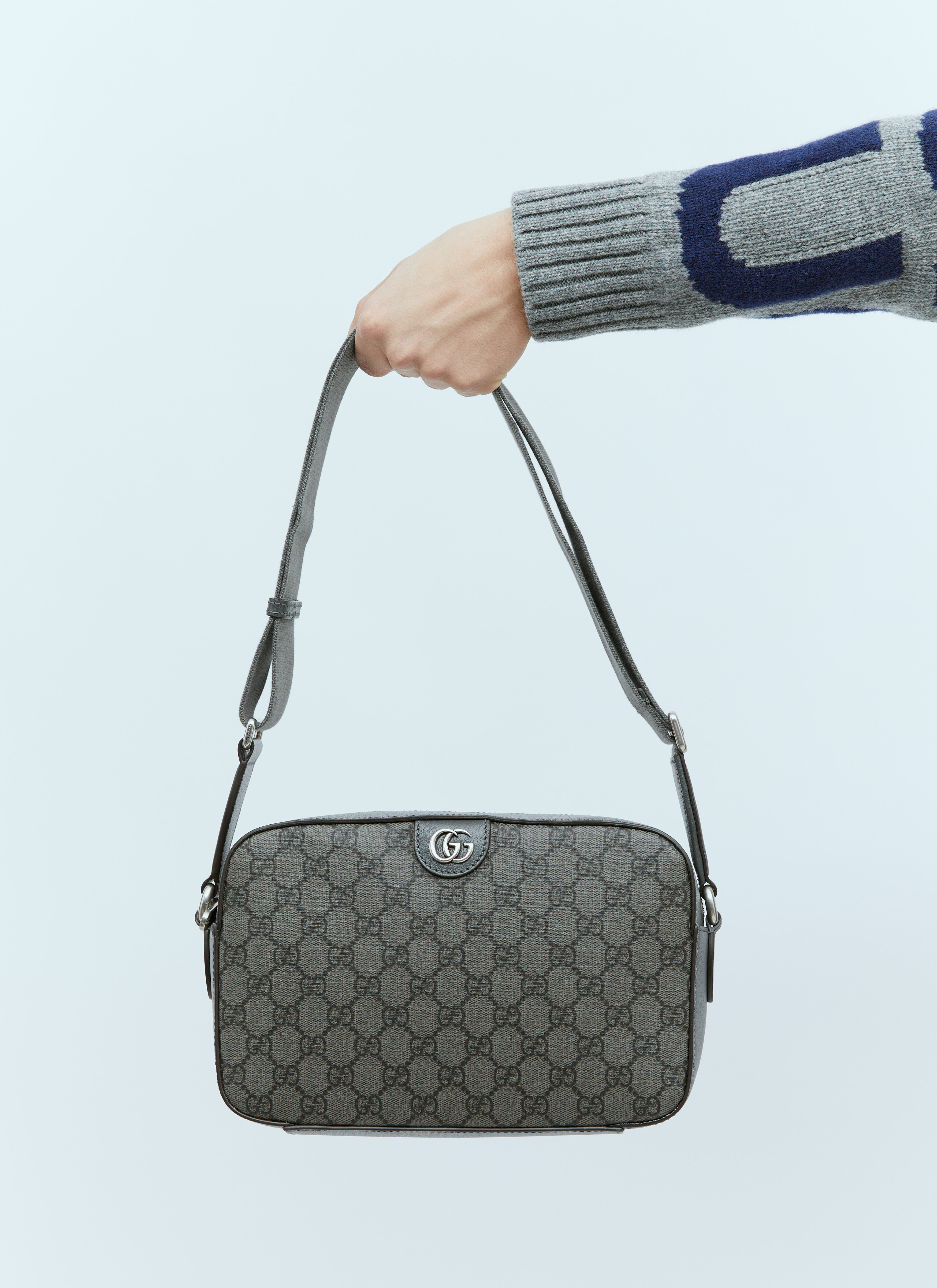 Gucci Men s Ophidia Medium Crossbody Bag in Grey LN CC