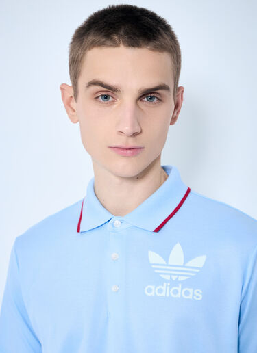 adidas by Wales Bonner Logo Motif Polo Shirt Blue awb0359020