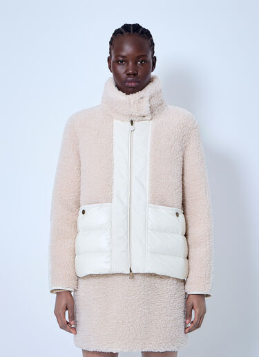 LN-CC® - Moncler: Glorieux Hooded Teddy Short Down Jacket - Pink Moncler Glorieux Hooded Teddy Short Down Jacket Pink mon0266048