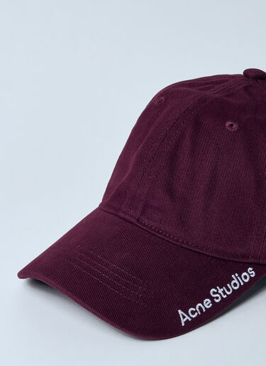 Acne Studios 트윌 로고 베이스볼 캡  버건디 acn0159043