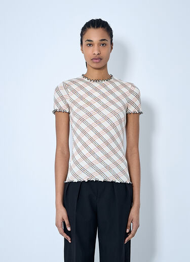 Burberry Check T-Shirt Beige bur0259006