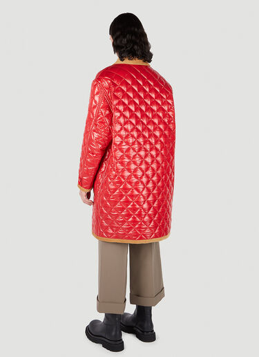 Gucci Double-Breasted Quilted Coat Red guc0152057