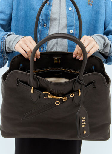 Miu Miu Medium Aventure Shoulder Bag Black miu0258032