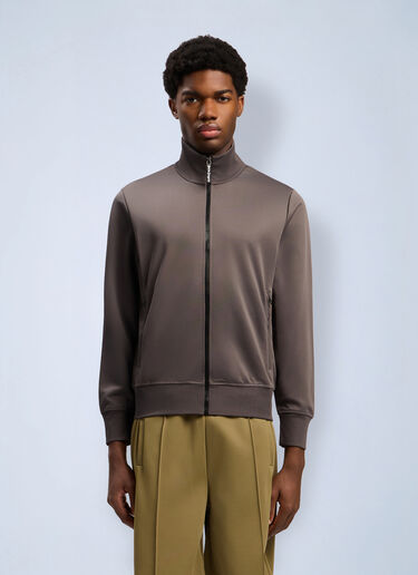 Back Curved Logo Track Jacket Palm Angels Back Curved Logo Track Jacket Grey pma0162055