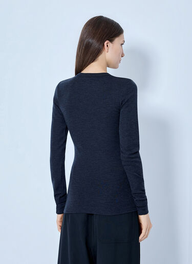 LN-CC® - RÓHE: Fine Merino Long Sleeve Top - Dark Grey RÓHE Fine Merino Long Sleeve Top Dark Grey roe0265012