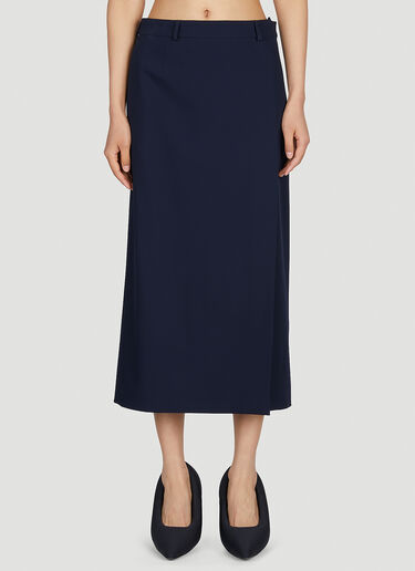 Split Tailored Skirt Balenciaga Split Tailored Skirt Blue bal0251006