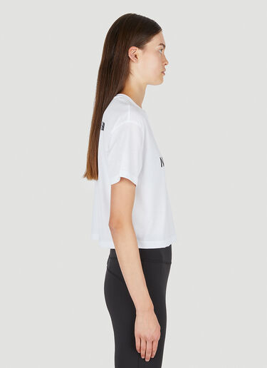 The North Face Logo Print Cropped T-Shirt White tnf0250006