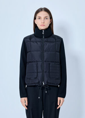 Moncler Padded Zip Vest Black mon0266043