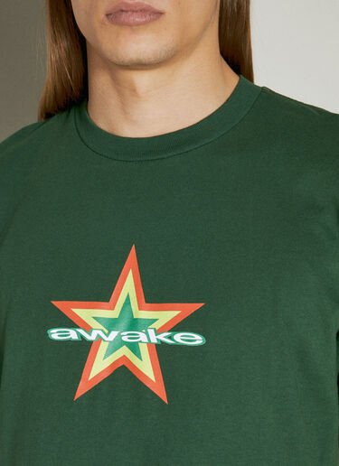 Awake NY Star Logo T-Shirt Green awk0154013