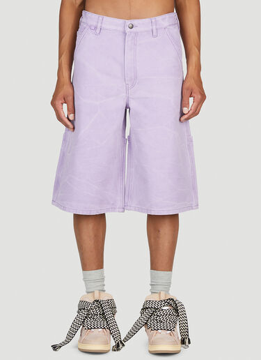 Acne Studios Relaxed Cotton Shorts Purple acn0153063