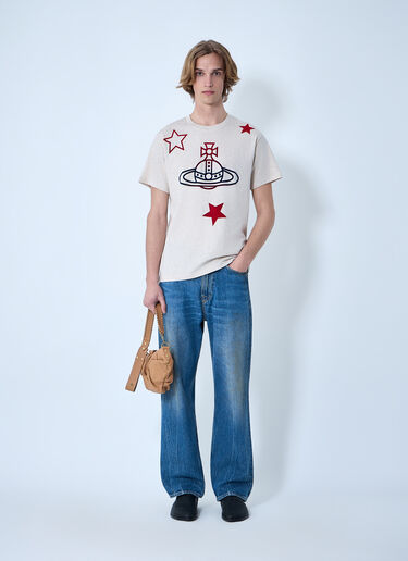 Vivienne Westwood Orb And Stars T-Shirt Beige vvw0164015