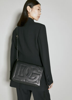 Dolce & Gabbana DG Leather Padded Shoulder Bag Black dol0254026