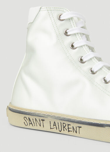 Saint Laurent マリブー サテン スニーカー ホワイト sla0250072