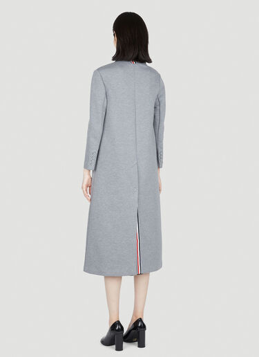 Thom Browne Cotton-Jersey Pea Coat Grey thb0253012