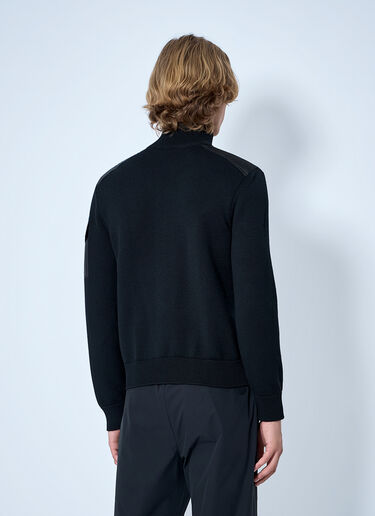 LN-CC® - Moncler: Zip-Up High-Neck Sweater - Black Moncler Zip-Up High-Neck Sweater Black mon0165021
