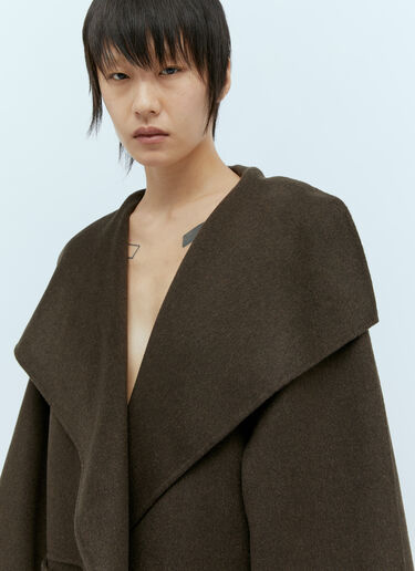 TOTEME Signature Wool Cashmere Coat Brown tot0254017