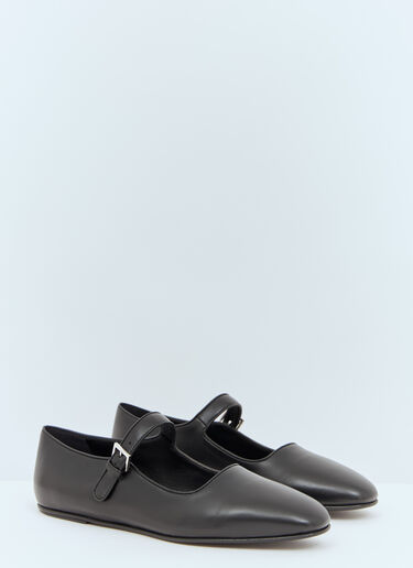 The Row Ava Ballerina Flats Black row0258027