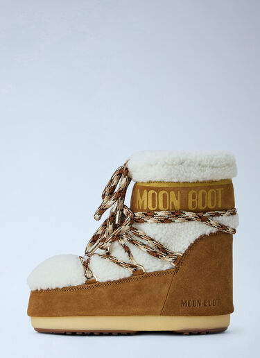 LN-CC® - Moon Boot: Icon Low Shearling Boots - Brown Moon Boot Icon Low Shearling Boots Brown mnb0366018