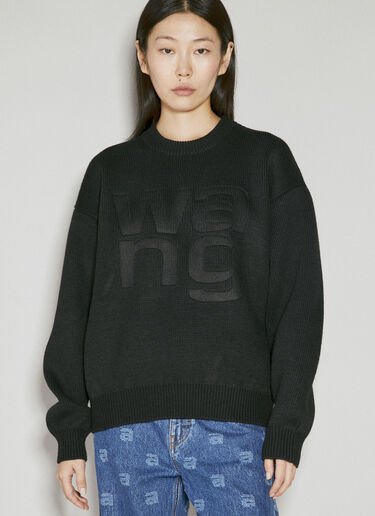 Alexander Wang Women's Debossed Logo Sweater in Black | LN-CC®