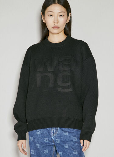 Alexander Wang Debossed Logo Sweater Black awg0254007