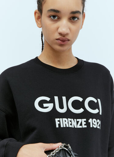 ロゴ刺繍 スウェットシャツ Gucci ロゴ刺繍 スウェットシャツ ブラック guc0254019