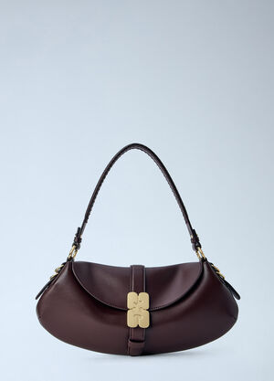 GANNI B-Kat Shoulder Bag Burgundy gan0265050