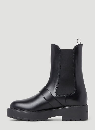 Logo Buckle Boots Miu Miu Logo Buckle Boots Black miu0252065