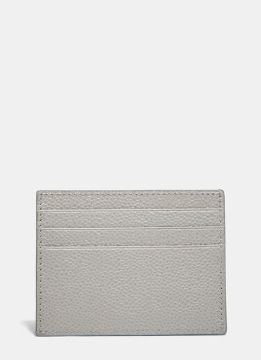 Thom Browne Pebbled Leather Card Holder Grey thb0125045