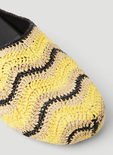 Marni x No Vacancy Fussbet Sabot Raffia Mules Yellow mvy0153009