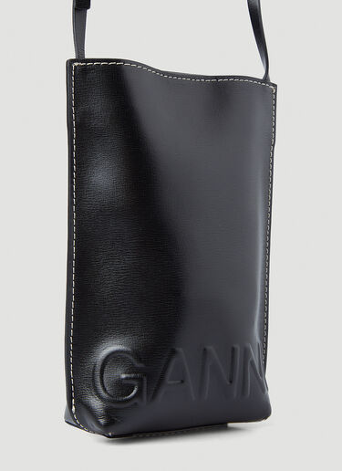 GANNI 배너 스몰 재활용 숄더 백 블랙 gan0246118