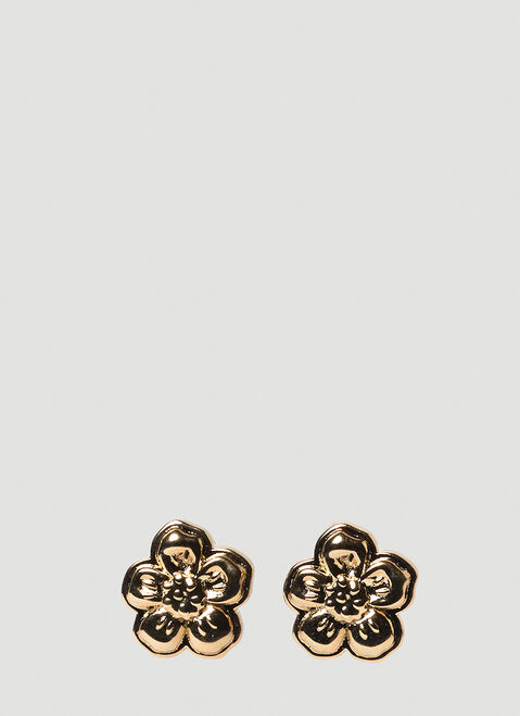 Kenzo Boke Flower Earrings Green knz0253017