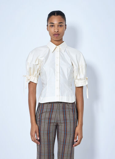 LN-CC® - Vivienne Westwood: 면 포플린 셔츠 - 크림 Vivienne Westwood 면 포플린 셔츠 크림 vvw0265009