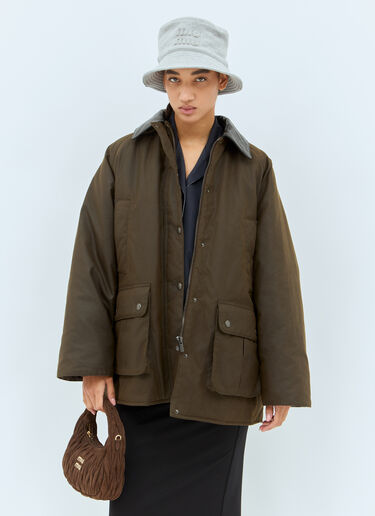 Miu Miu Logo Patch Bucket Hat Grey miu0258049