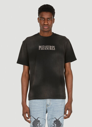 Pleasures Special Heavyweight Logo Print T-Shirt Black pls0147006