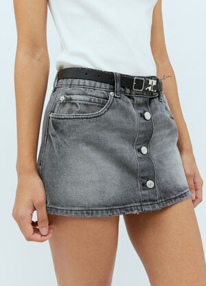 Courrèges Trucker Denim Mini Skirt Blue cou0255010